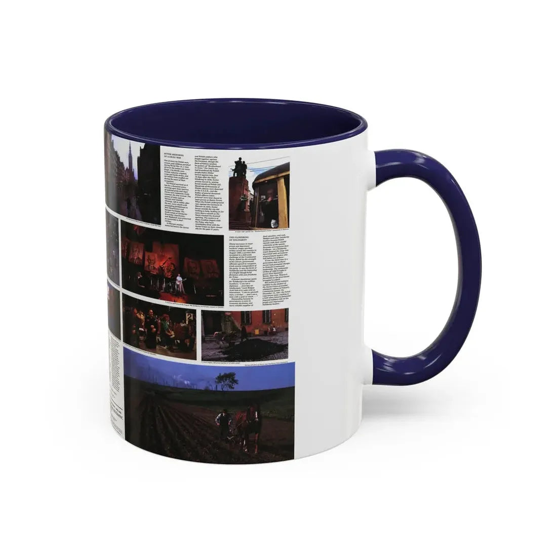 Poland - The Face and Faith 1 (1982) (Map) Accent Coffee Mug - Go Mug Yourself