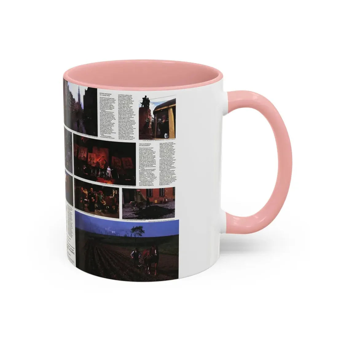 Poland - The Face and Faith 1 (1982) (Map) Accent Coffee Mug - Go Mug Yourself