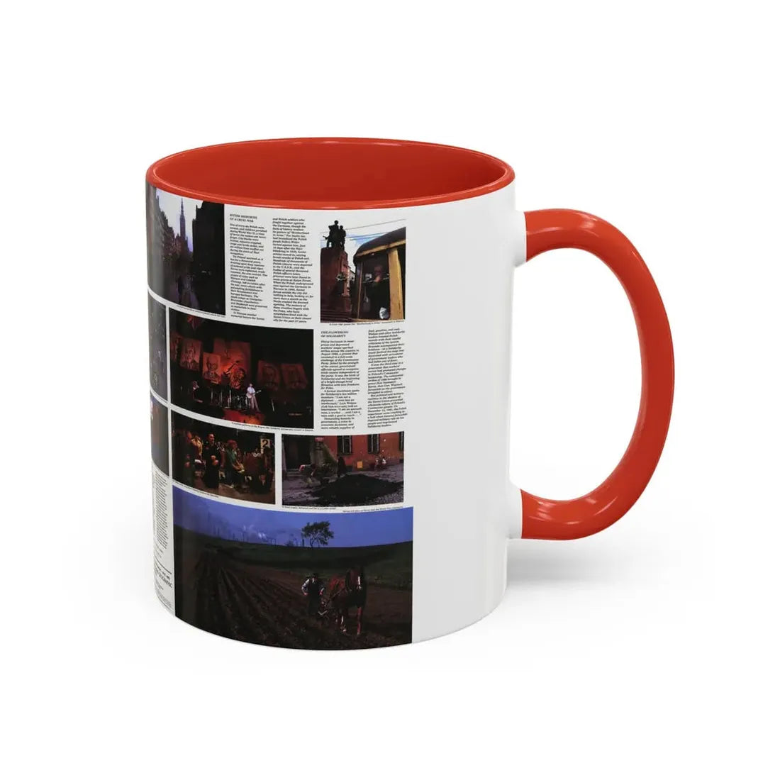 Poland - The Face and Faith 1 (1982) (Map) Accent Coffee Mug - Go Mug Yourself