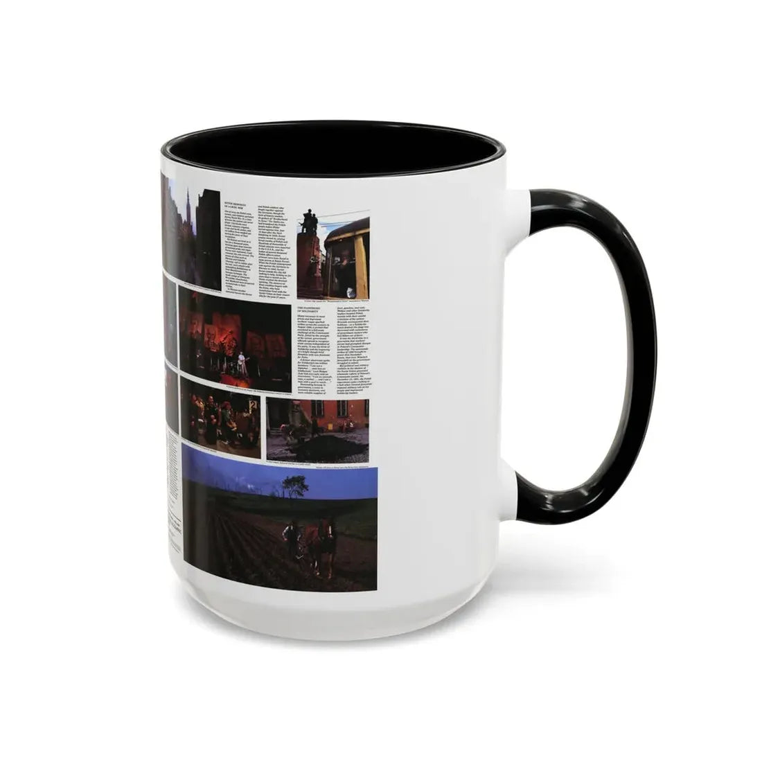 Poland - The Face and Faith 1 (1982) (Map) Accent Coffee Mug - Go Mug Yourself