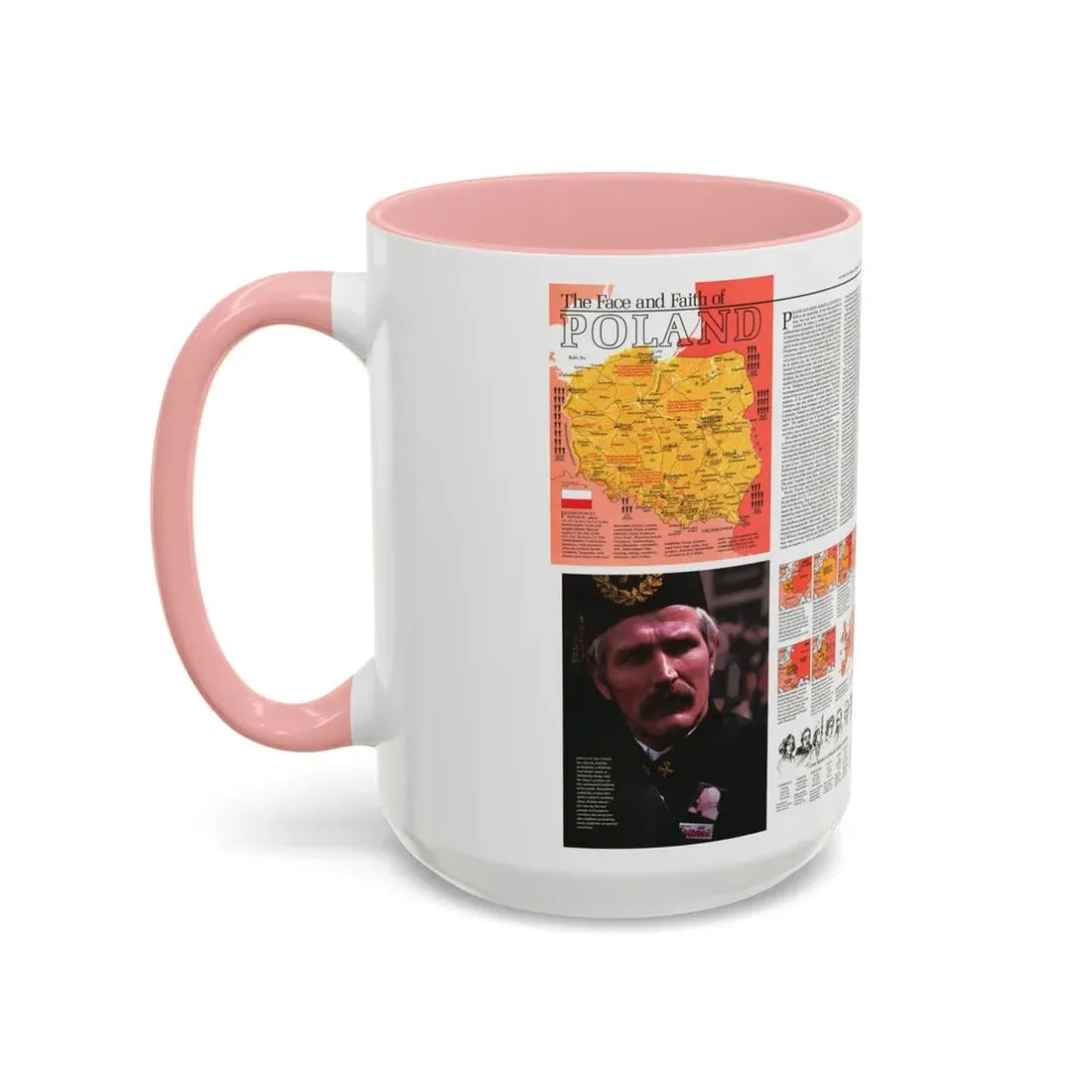 Poland - The Face and Faith 1 (1982) (Map) Accent Coffee Mug - Go Mug Yourself