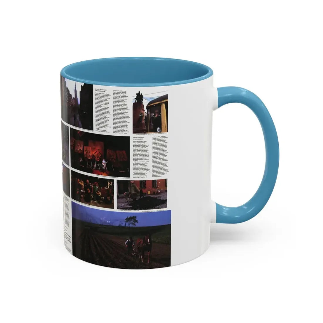 Poland - The Face and Faith 1 (1982) (Map) Accent Coffee Mug - Go Mug Yourself