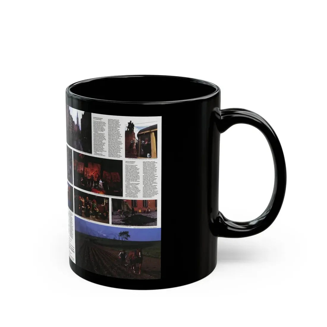 Poland - The Face and Faith 1 (1982) (Map) Black Coffee Mug - Go Mug Yourself