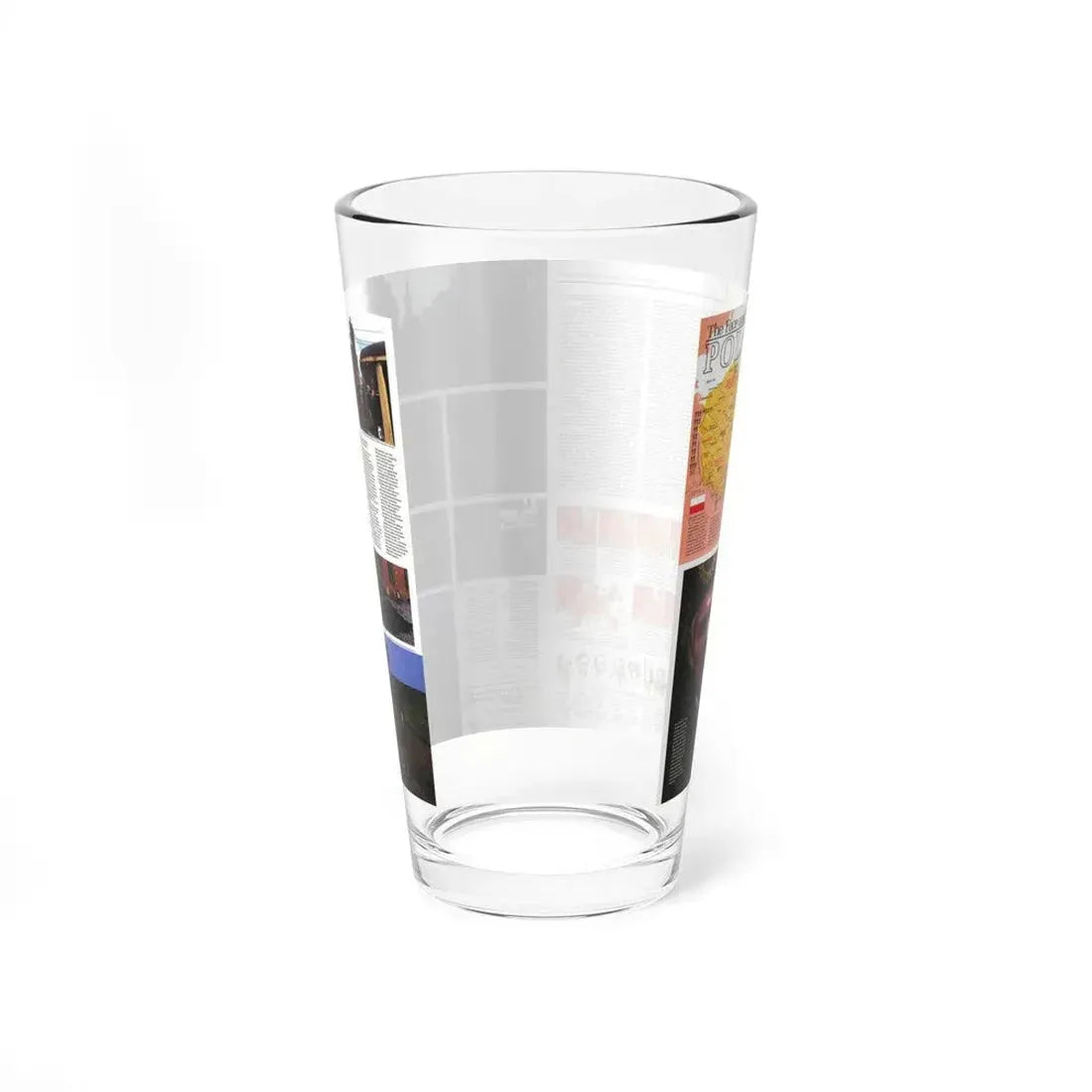 Poland - The Face and Faith 1 (1982) (Map) Pint Glass 16oz - Go Mug Yourself