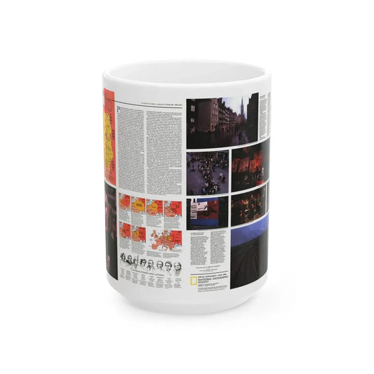 Poland - The Face and Faith 1 (1982) (Map) White Coffee Mug 15oz - Go Mug Yourself