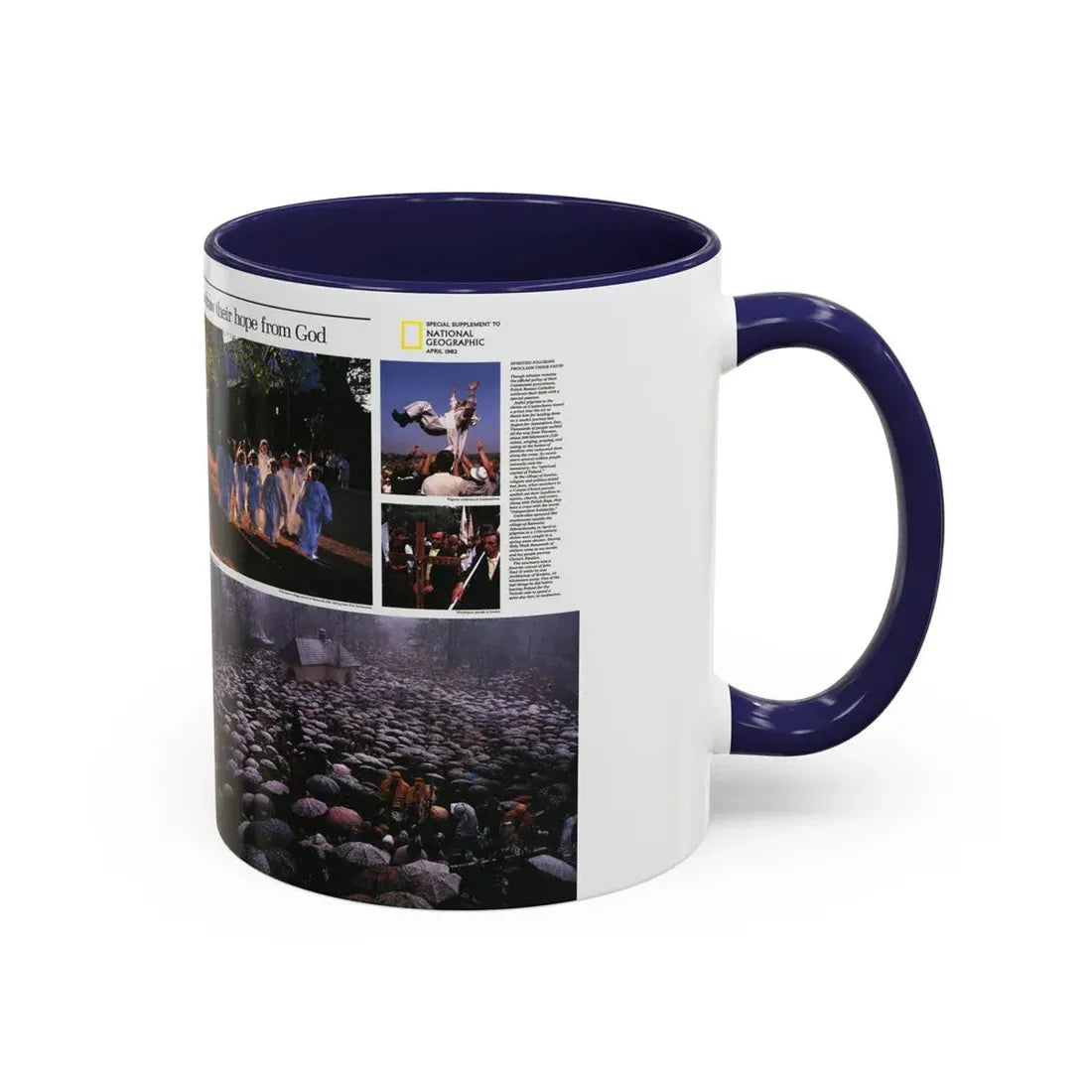 Poland - The Face and Faith 2 (1982) (Map) Accent Coffee Mug - Go Mug Yourself