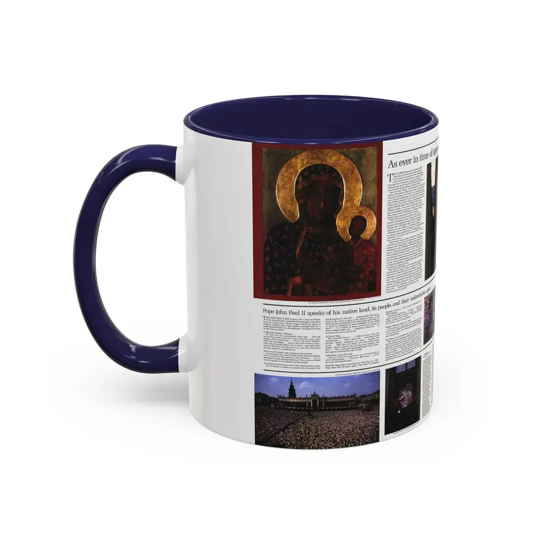 Poland - The Face and Faith 2 (1982) (Map) Accent Coffee Mug - Go Mug Yourself