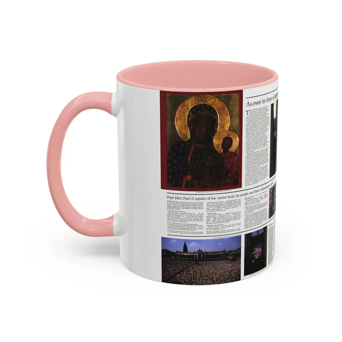 Poland - The Face and Faith 2 (1982) (Map) Accent Coffee Mug - Go Mug Yourself