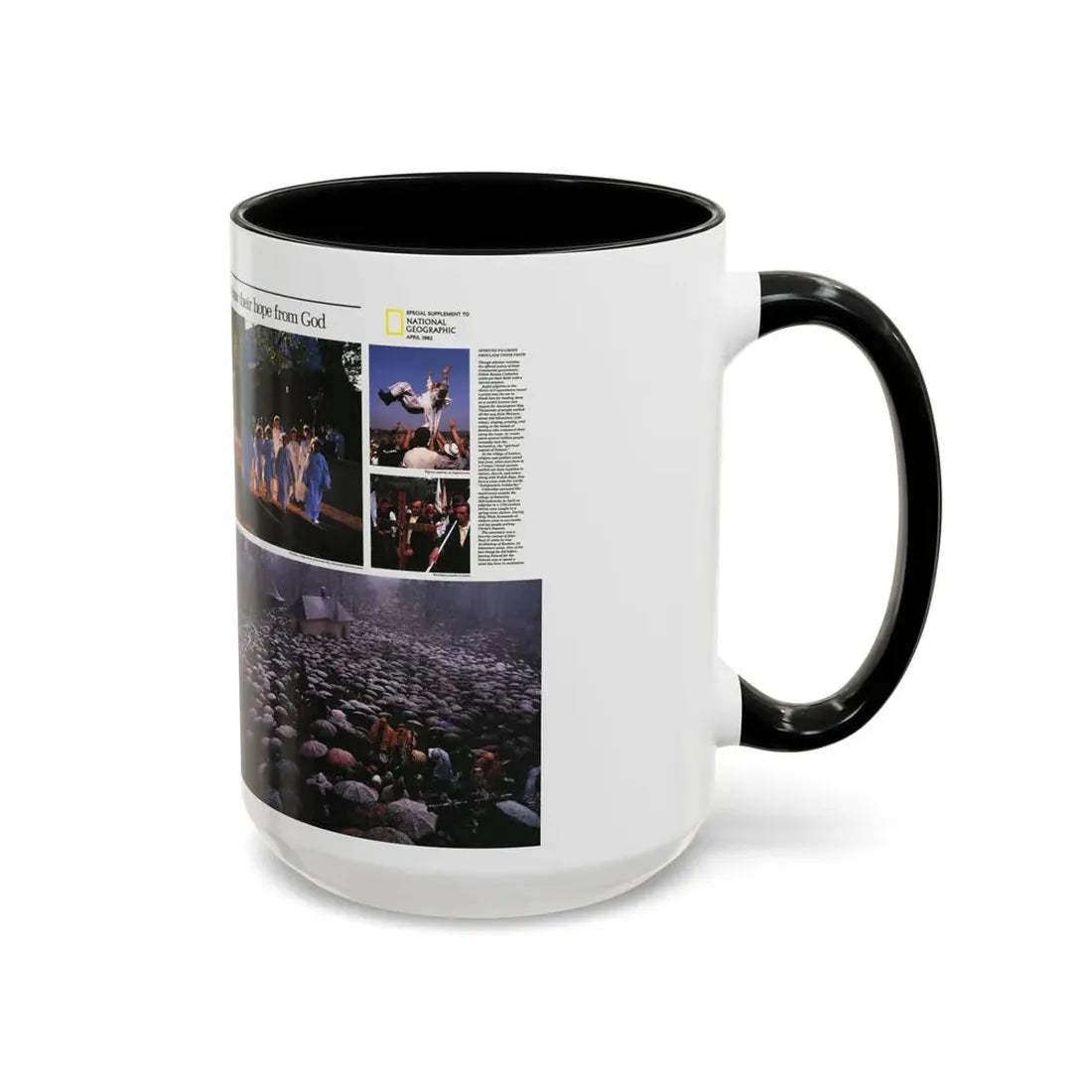 Poland - The Face and Faith 2 (1982) (Map) Accent Coffee Mug - Go Mug Yourself