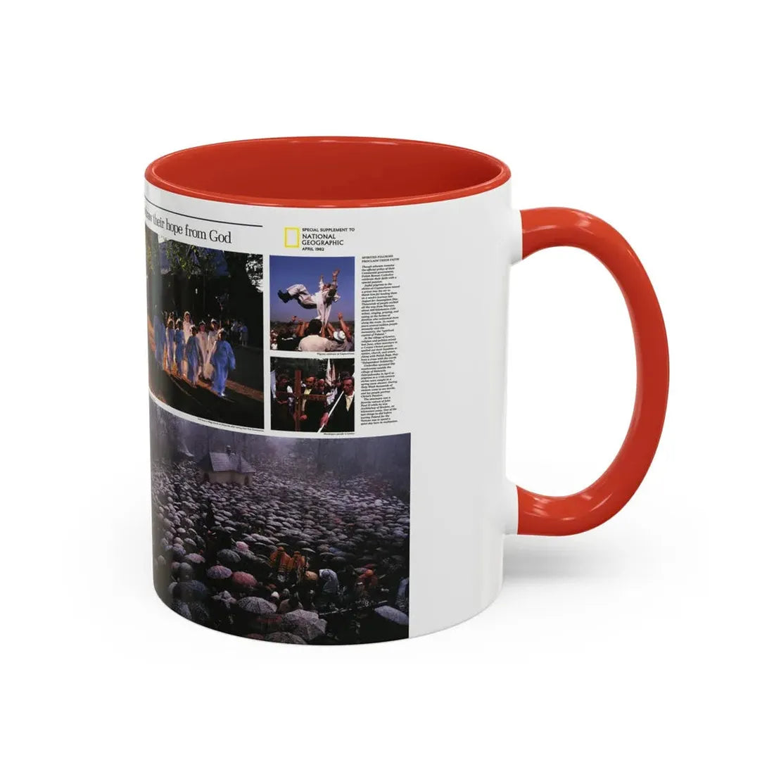 Poland - The Face and Faith 2 (1982) (Map) Accent Coffee Mug - Go Mug Yourself