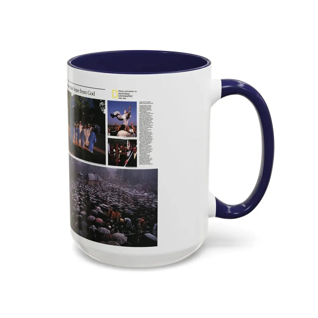 Poland - The Face and Faith 2 (1982) (Map) Accent Coffee Mug - Go Mug Yourself