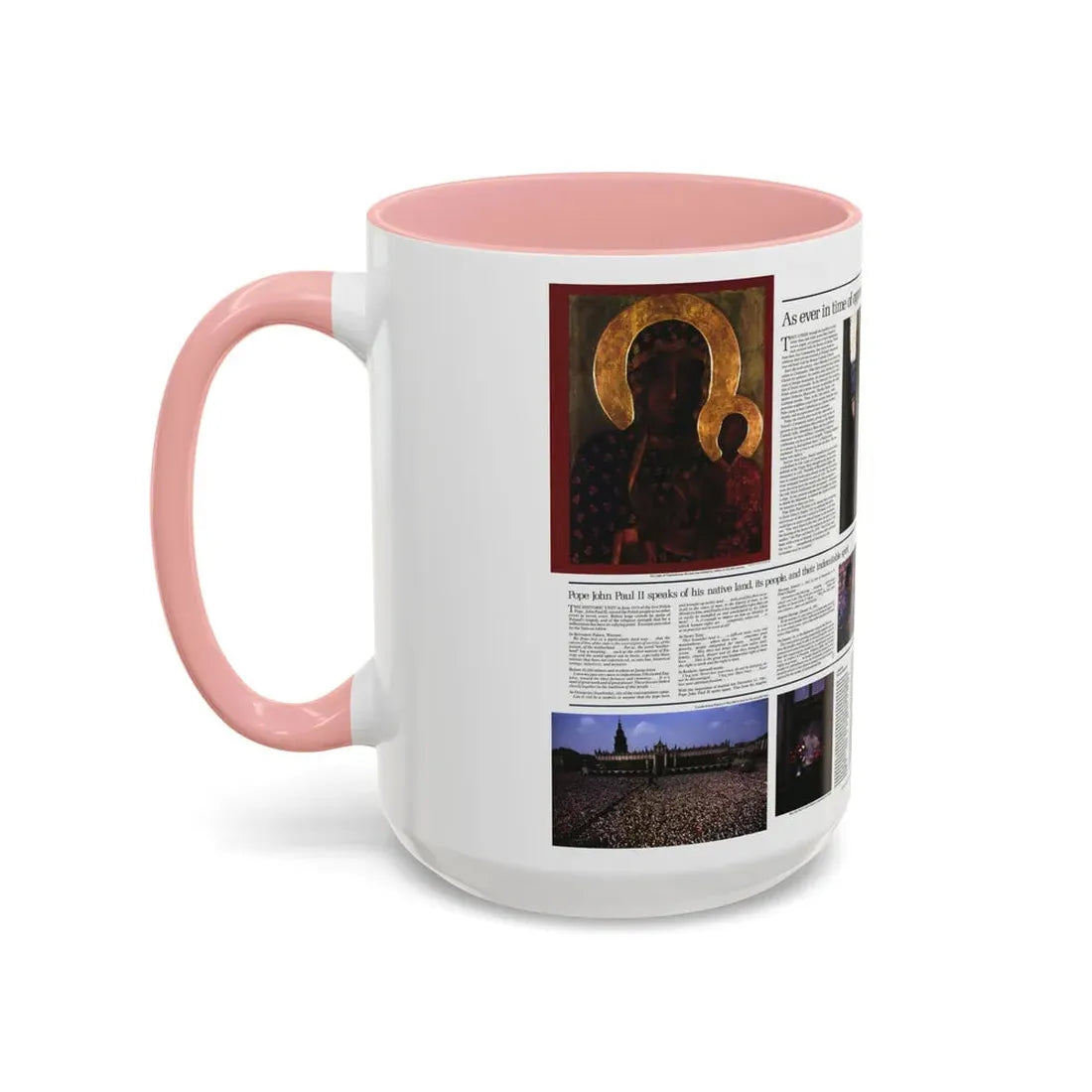 Poland - The Face and Faith 2 (1982) (Map) Accent Coffee Mug - Go Mug Yourself