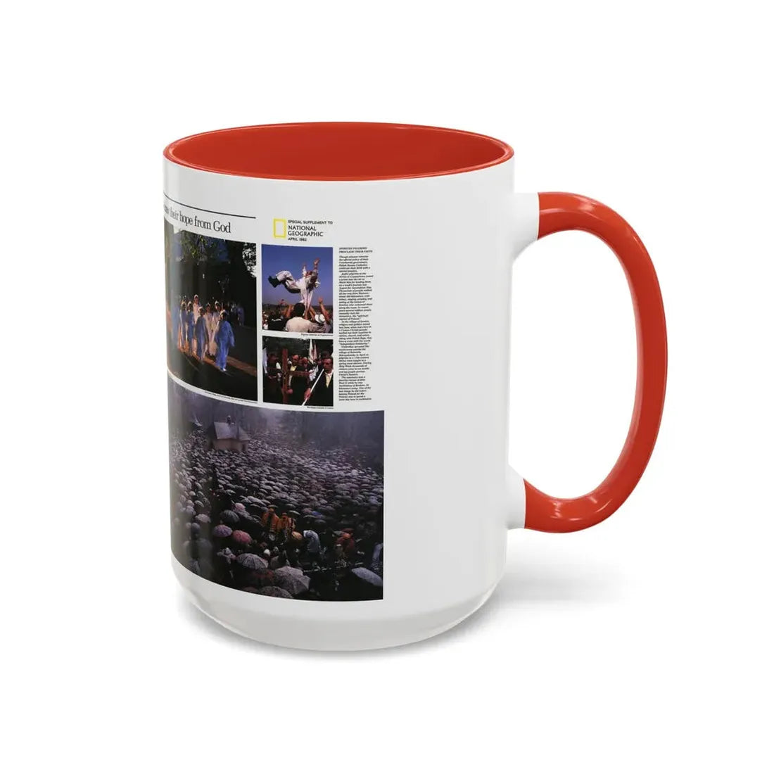 Poland - The Face and Faith 2 (1982) (Map) Accent Coffee Mug - Go Mug Yourself