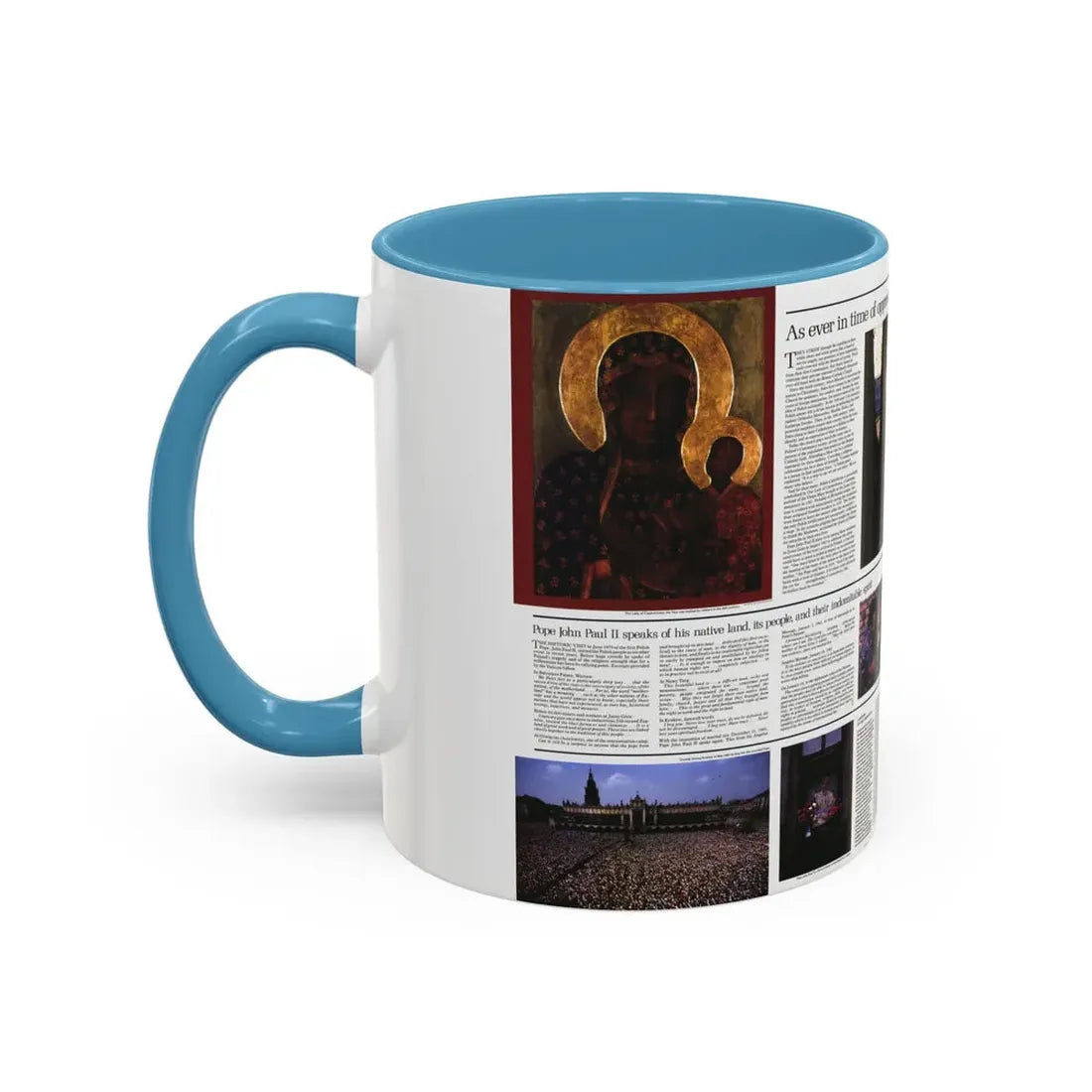 Poland - The Face and Faith 2 (1982) (Map) Accent Coffee Mug - Go Mug Yourself