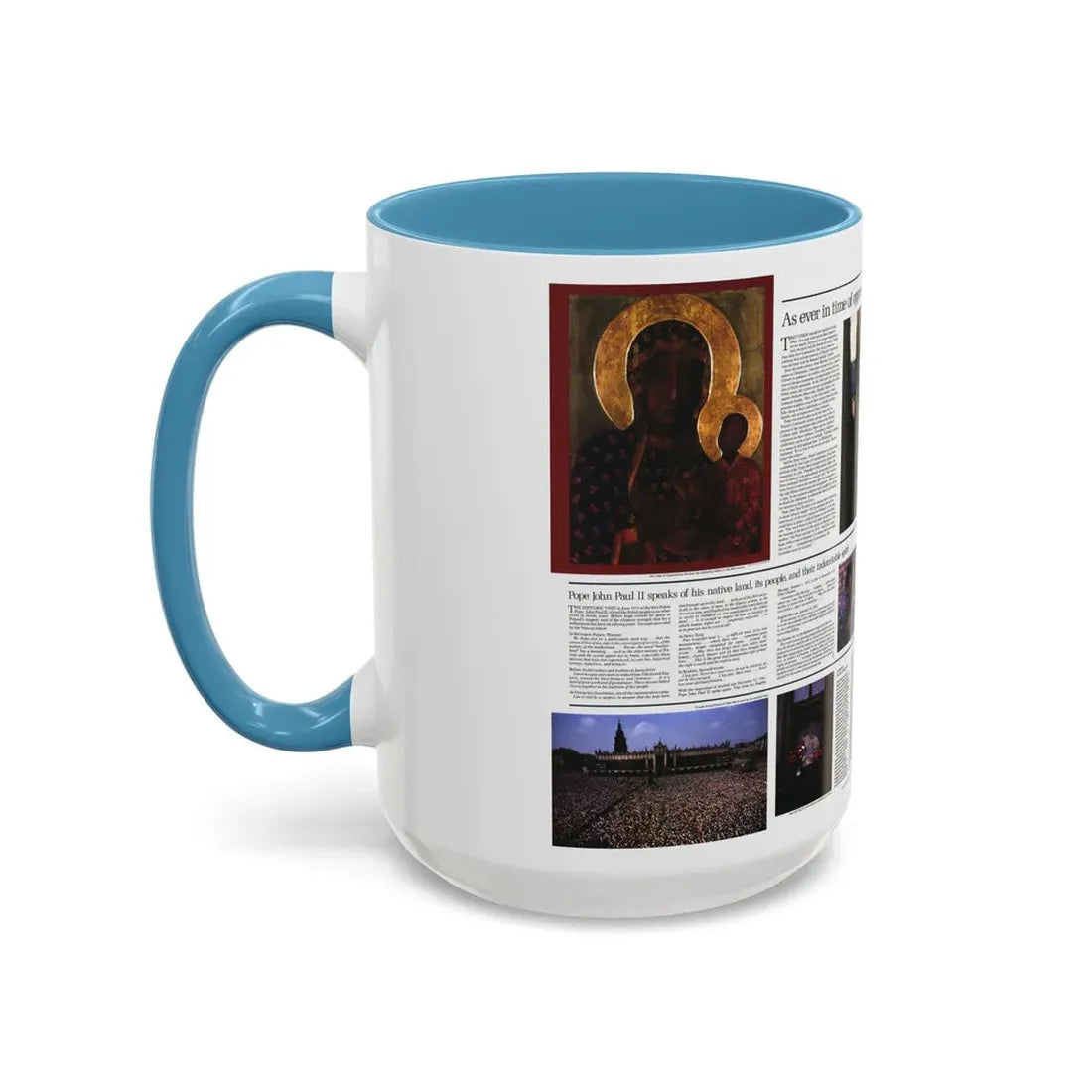 Poland - The Face and Faith 2 (1982) (Map) Accent Coffee Mug - Go Mug Yourself