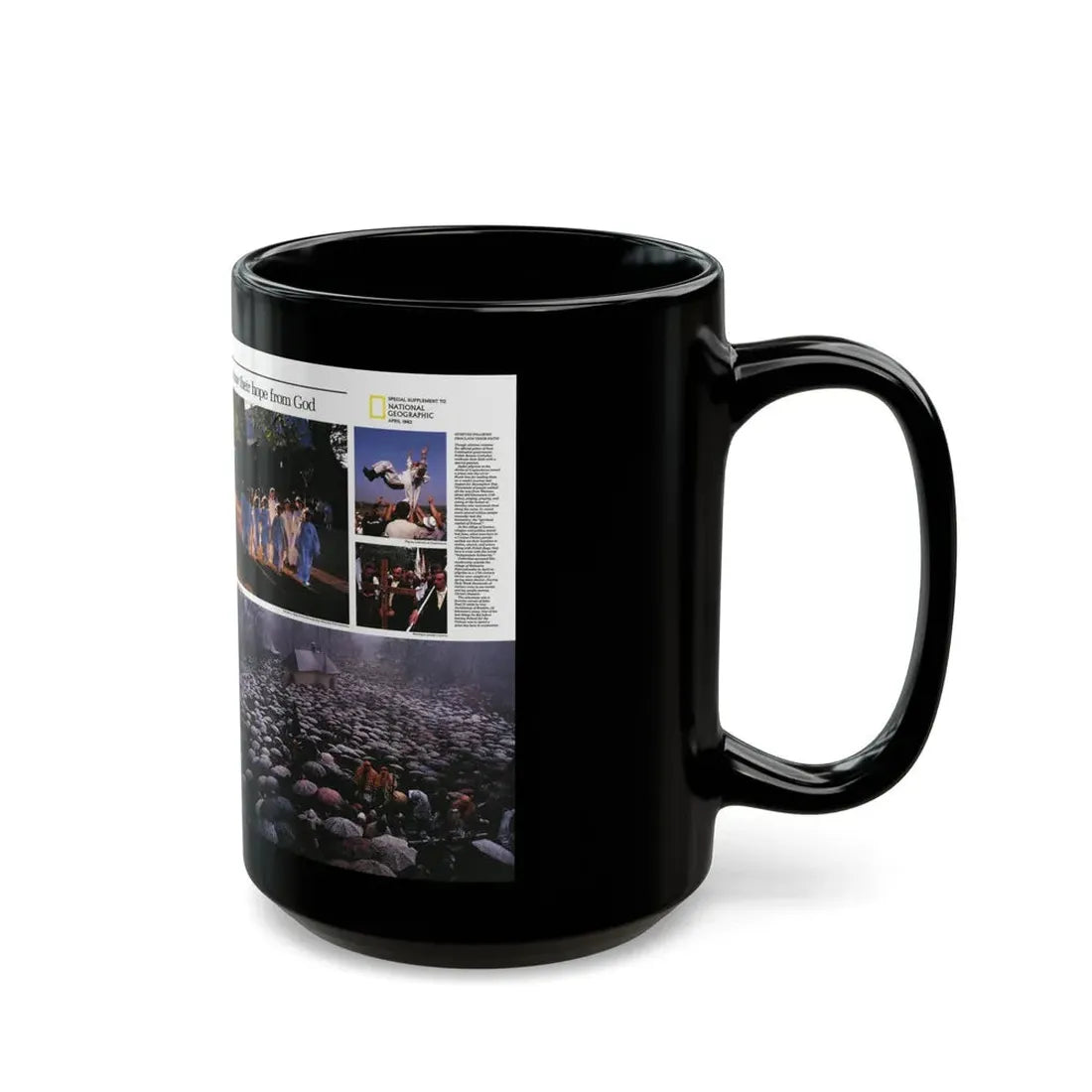 Poland - The Face and Faith 2 (1982) (Map) Black Coffee Mug - Go Mug Yourself