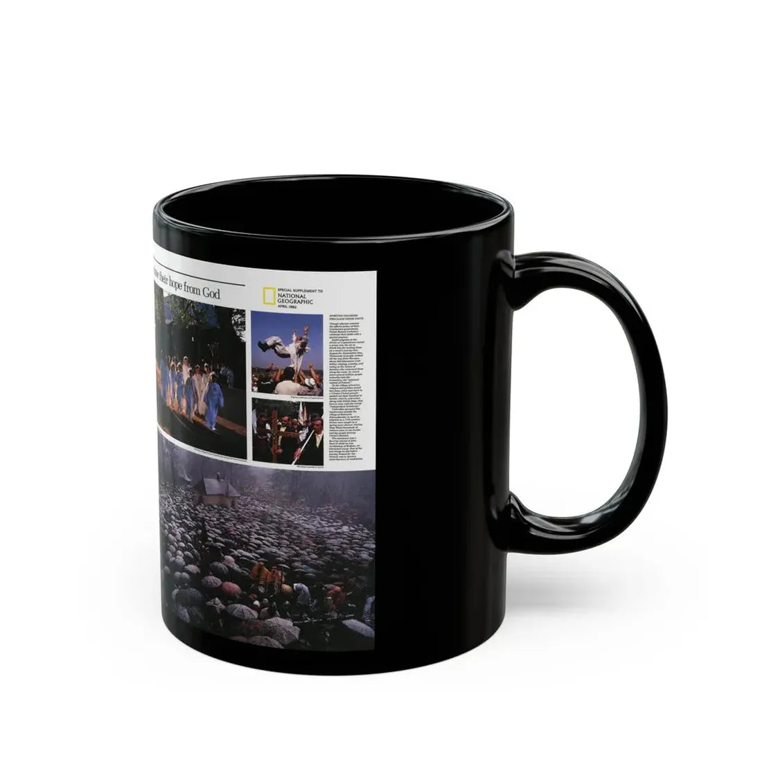 Poland - The Face and Faith 2 (1982) (Map) Black Coffee Mug - Go Mug Yourself