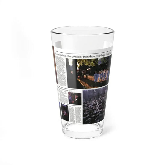 Poland - The Face and Faith 2 (1982) (Map) Pint Glass 16oz 16oz - Go Mug Yourself