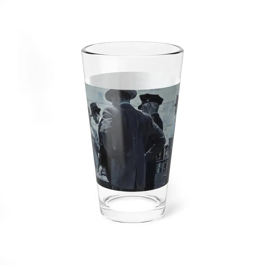 Police Station, Argosy magazine interior story illustration, 1957 (Magazine Illustration) Pint Glass 16oz 16oz - Go Mug Yourself