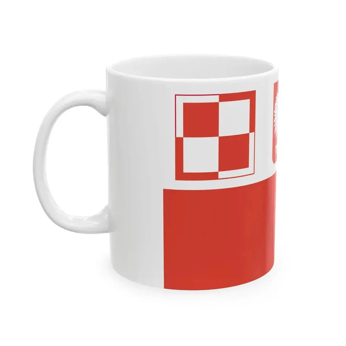 Polish Air Force Ensign 1930-1938 (Poland) White Coffee Mug - Go Mug Yourself