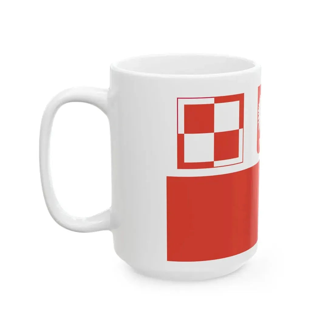 Polish Air Force Ensign 1930-1938 (Poland) White Coffee Mug - Go Mug Yourself