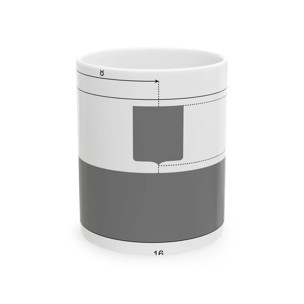 Polish flag with coat of arms construction sheet (Poland) White Coffee Mug 11oz - Go Mug Yourself