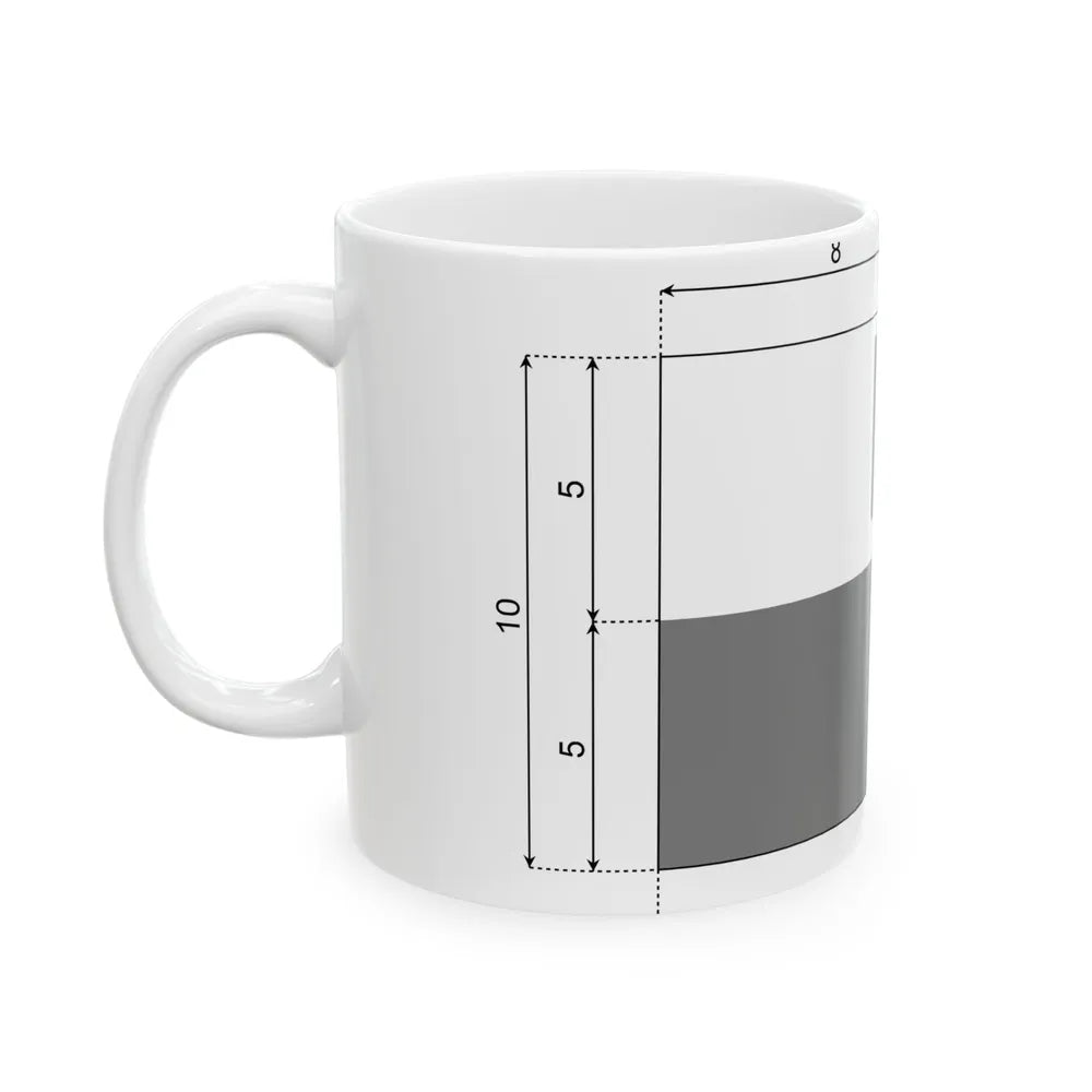 Polish flag with coat of arms construction sheet (Poland) White Coffee Mug - Go Mug Yourself