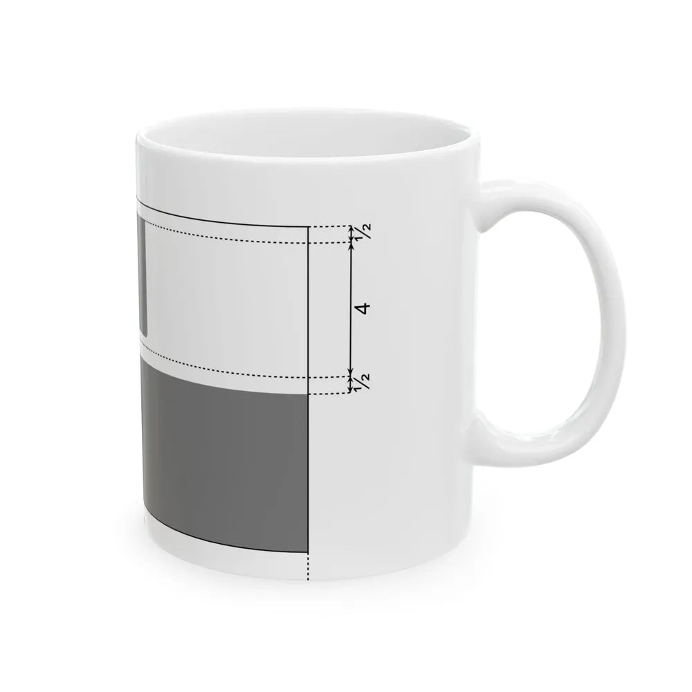 Polish flag with coat of arms construction sheet (Poland) White Coffee Mug - Go Mug Yourself