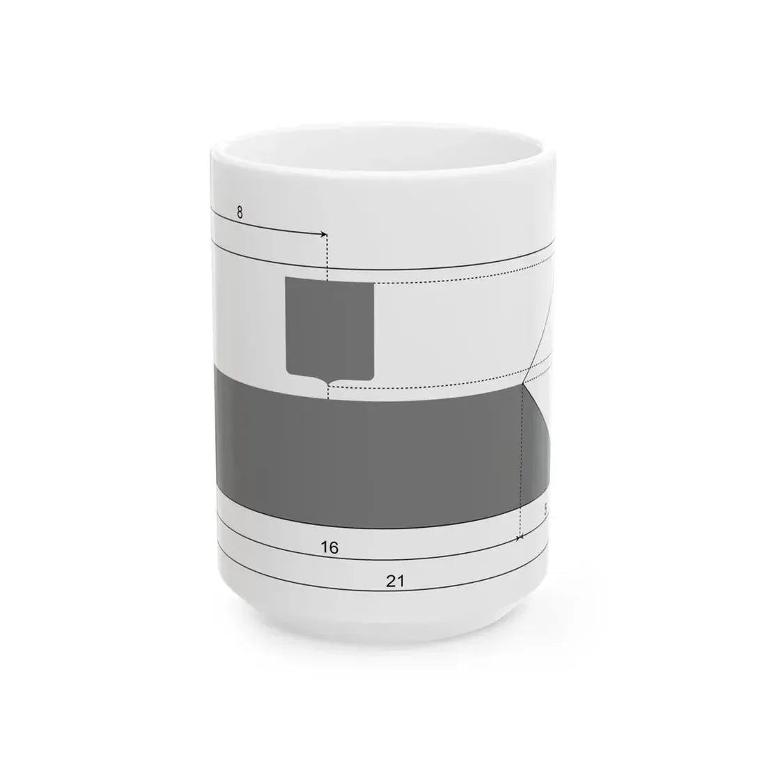 Polish naval ensign construction sheet (Poland) White Coffee Mug 15oz - Go Mug Yourself