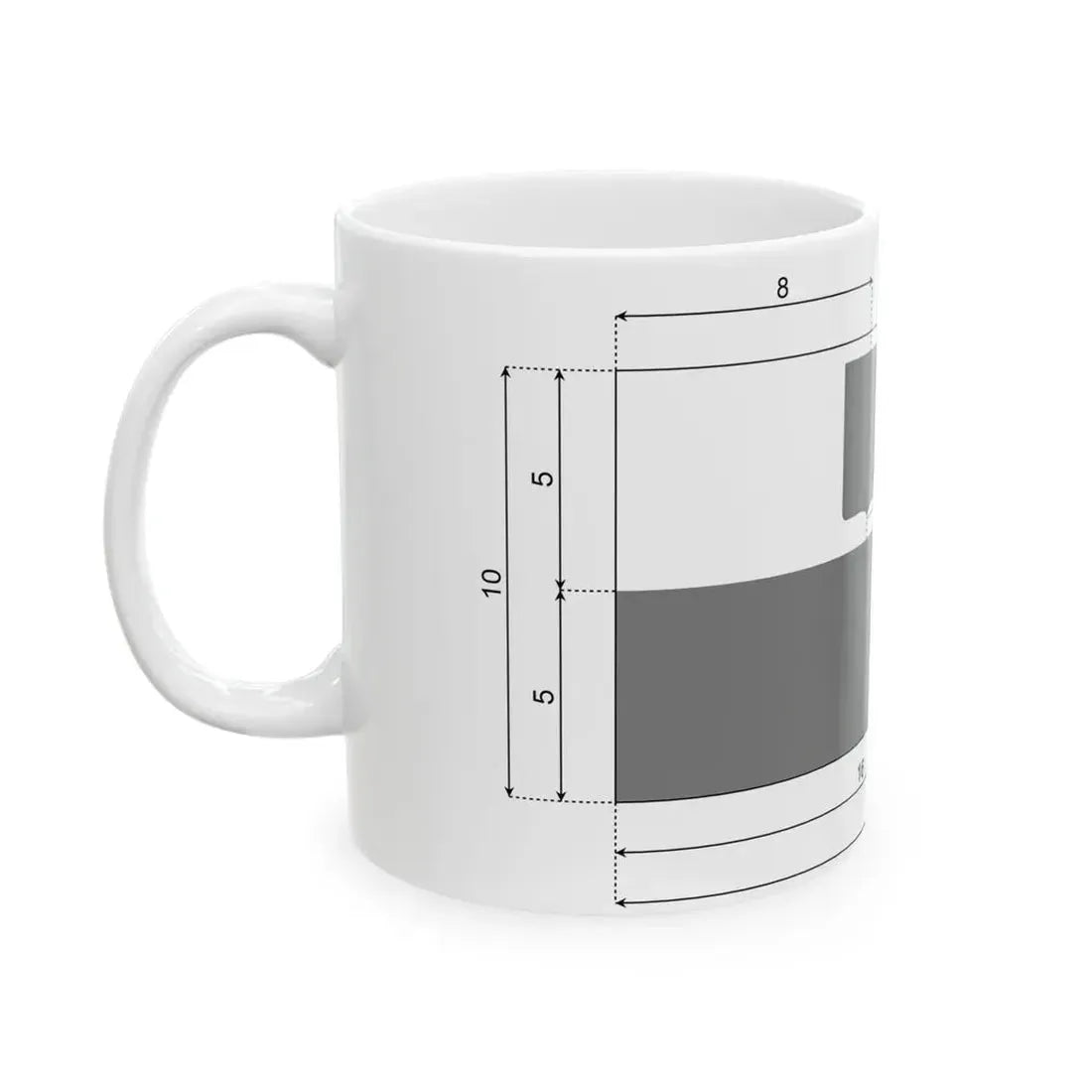 Polish naval ensign construction sheet (Poland) White Coffee Mug - Go Mug Yourself