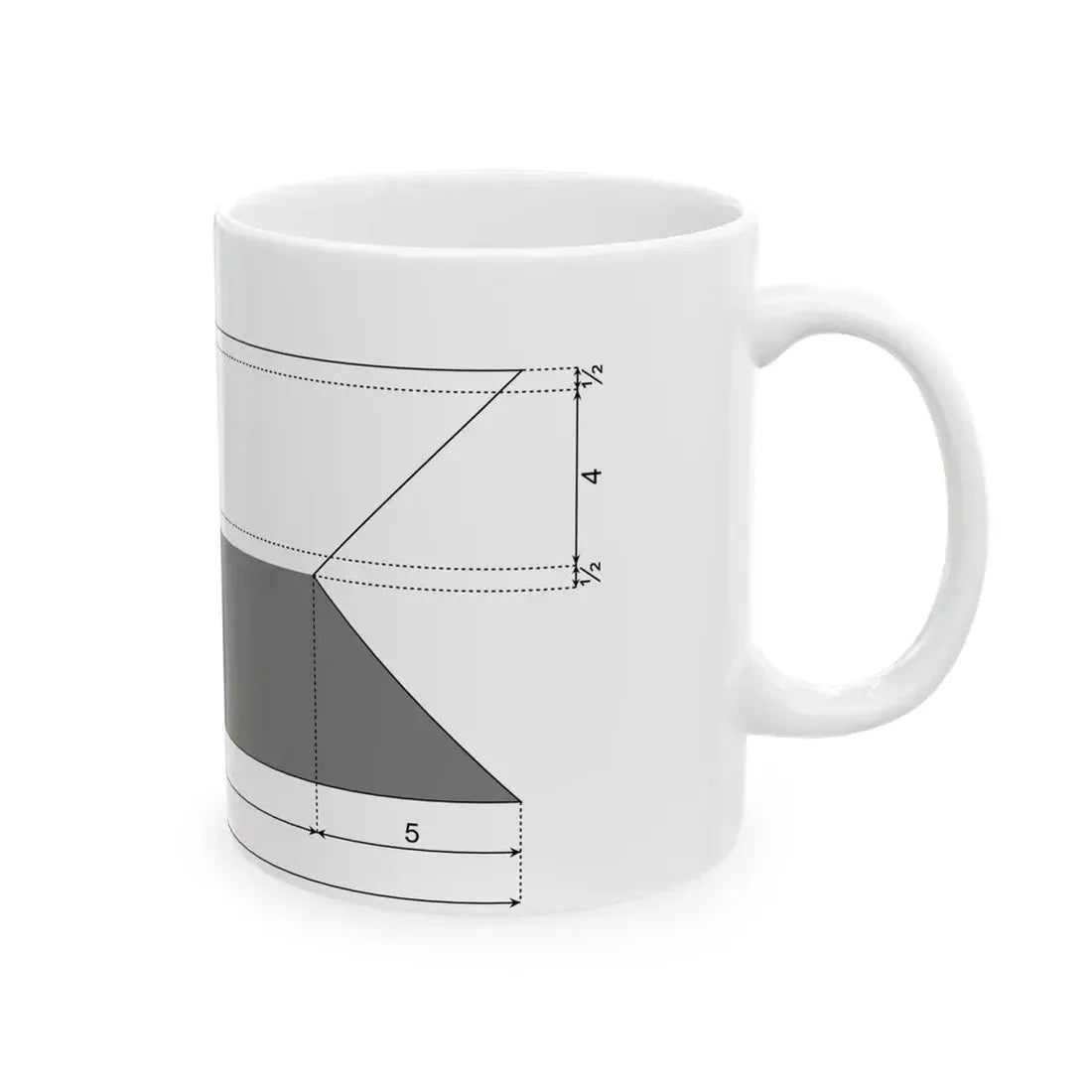 Polish naval ensign construction sheet (Poland) White Coffee Mug - Go Mug Yourself
