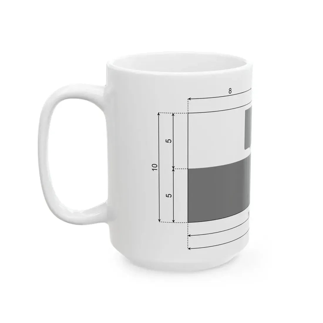 Polish naval ensign construction sheet (Poland) White Coffee Mug - Go Mug Yourself