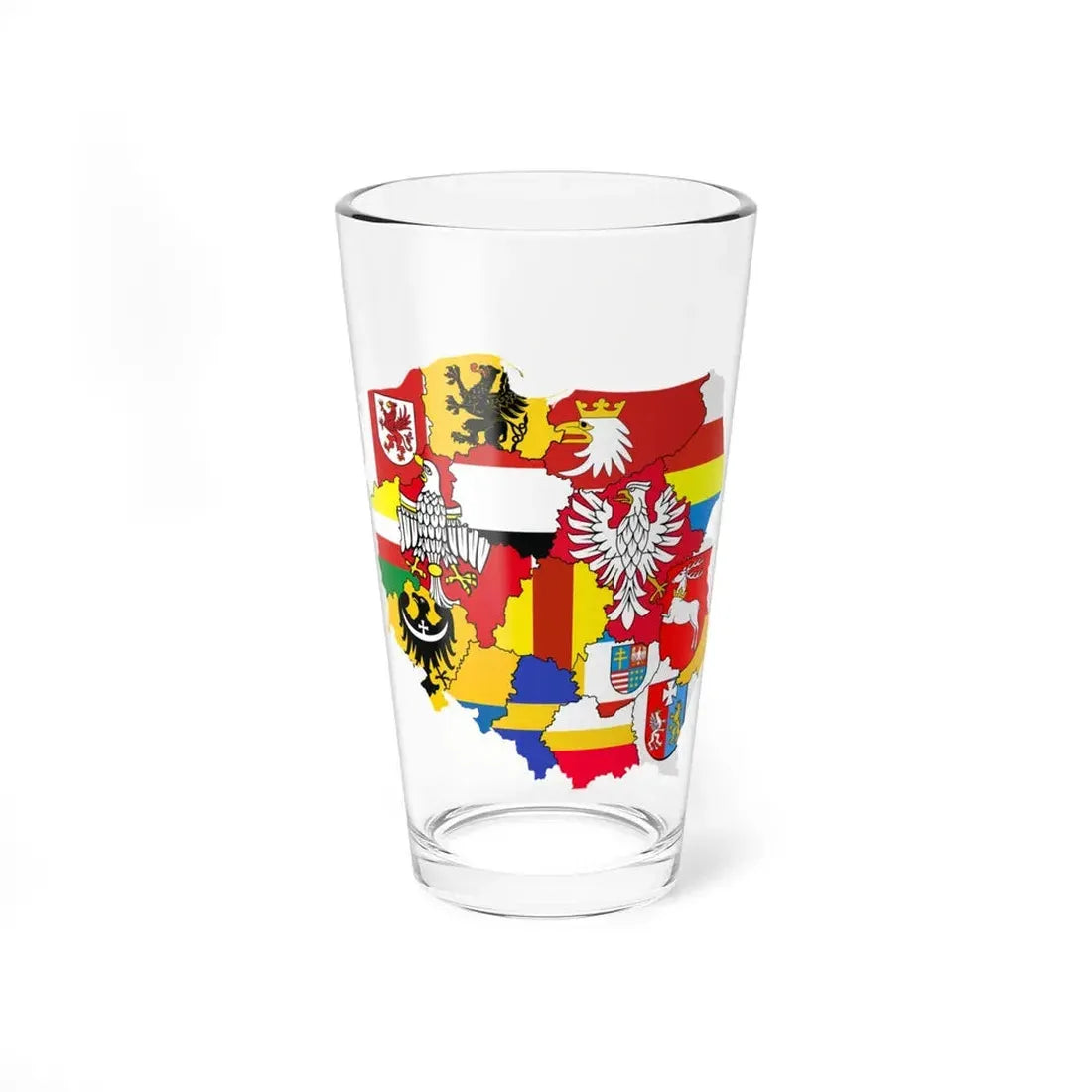 Polish Voivodeships flagmap (Poland) Pint Glass 16oz 16oz - Go Mug Yourself