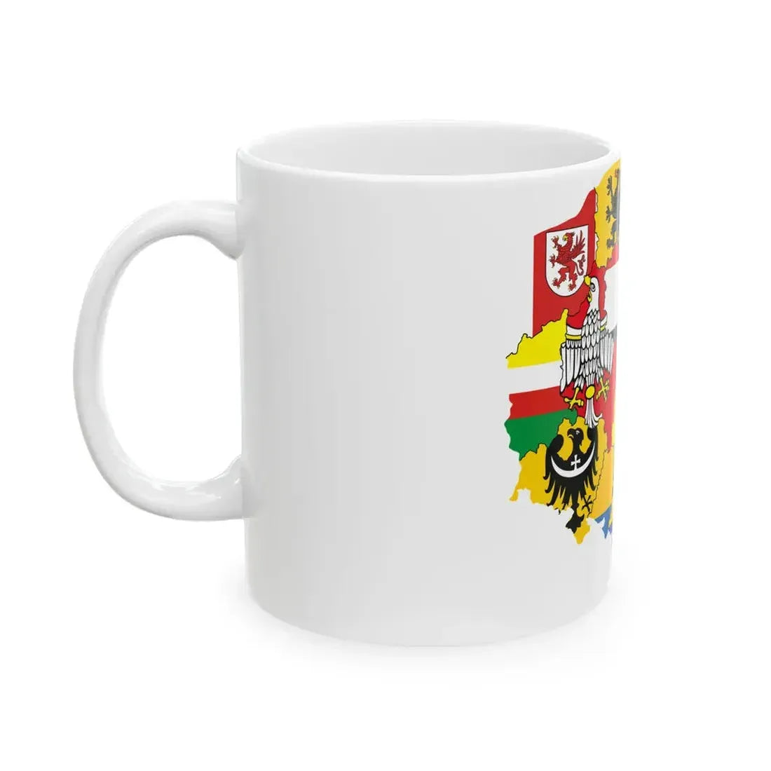 Polish Voivodeships flagmap (Poland) White Coffee Mug - Go Mug Yourself