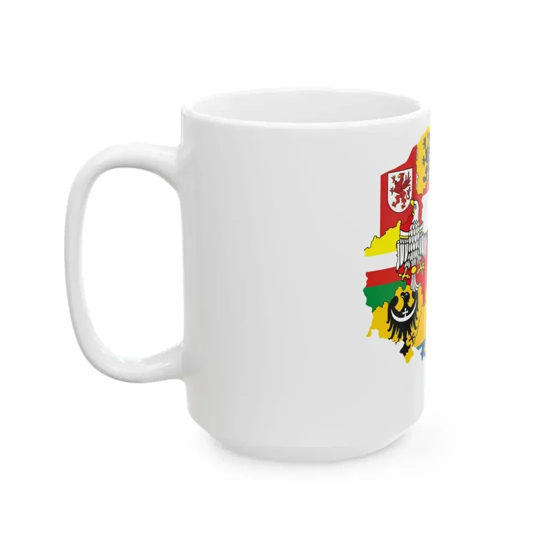 Polish Voivodeships flagmap (Poland) White Coffee Mug - Go Mug Yourself