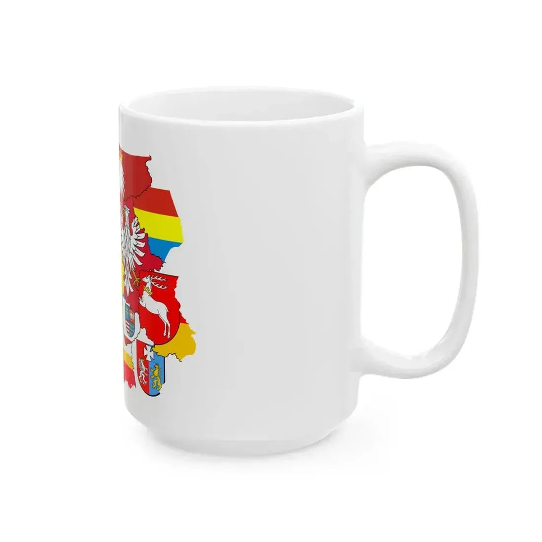 Polish Voivodeships flagmap (Poland) White Coffee Mug - Go Mug Yourself