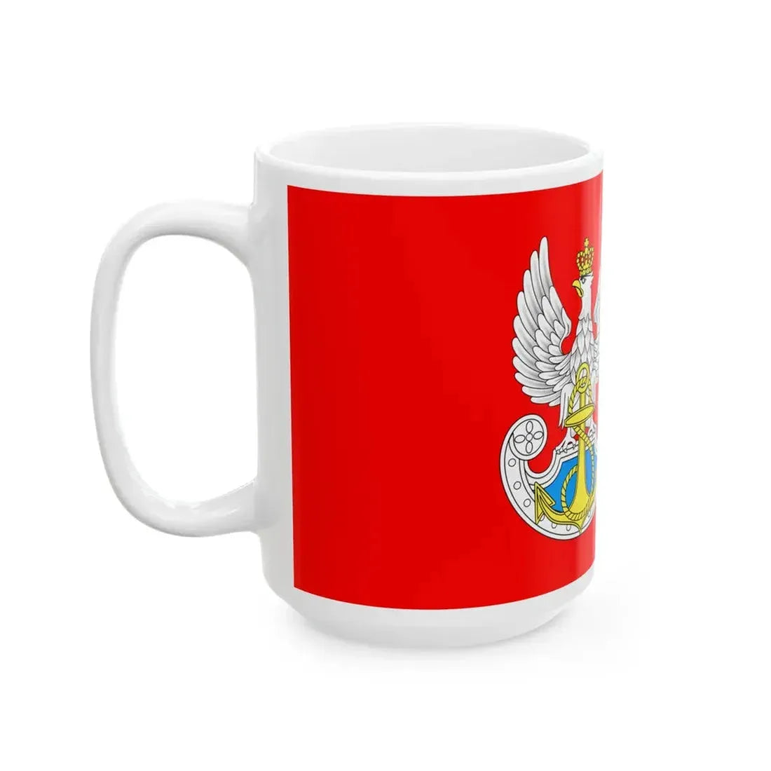 Polishnavyflag (Poland) White Coffee Mug - Go Mug Yourself