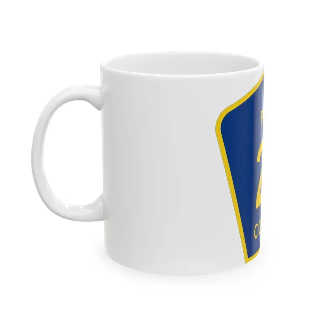 Polk County 21 (Minnesota) (Road Sign) White Coffee Mug - Go Mug Yourself