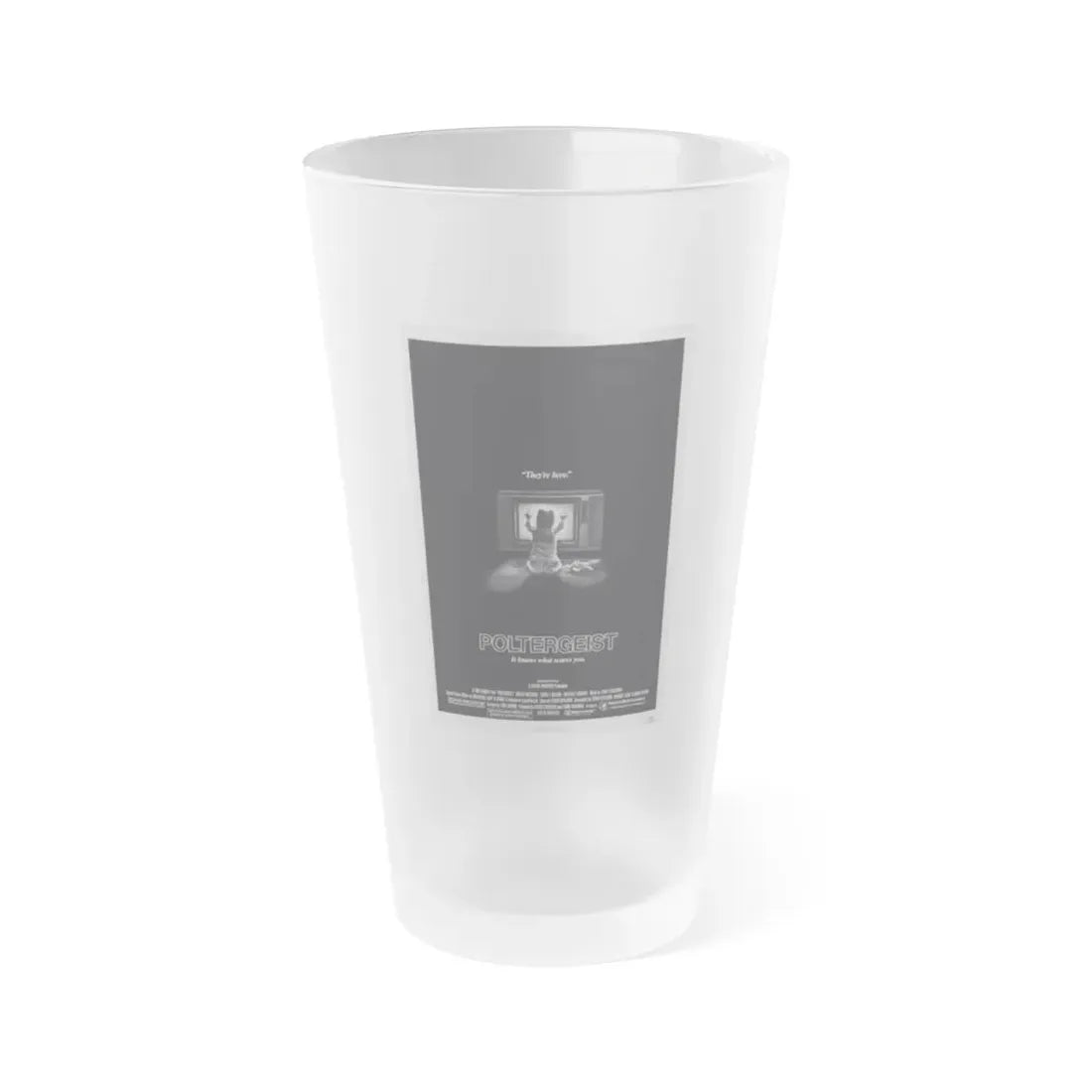 POLTERGEIST 1982 Movie Poster - Frosted Pint Glass 16oz 16oz Frosted - Go Mug Yourself