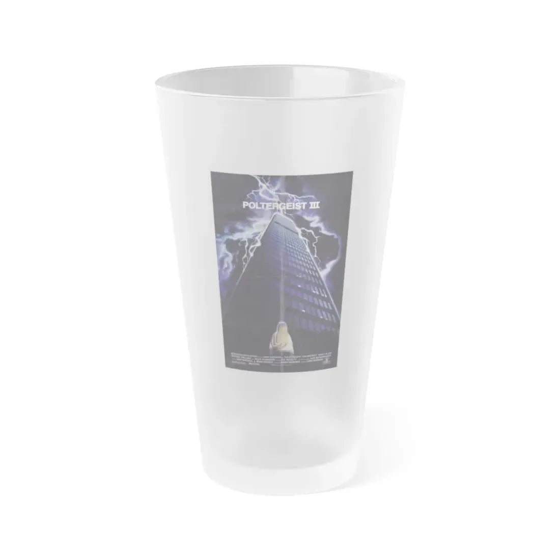 POLTERGEIST III 1988 Movie Poster - Frosted Pint Glass 16oz 16oz Frosted - Go Mug Yourself