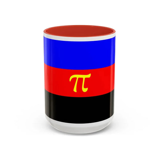 Polyamory Pride Flag - Accent Coffee Mug 15oz Red - Go Mug Yourself