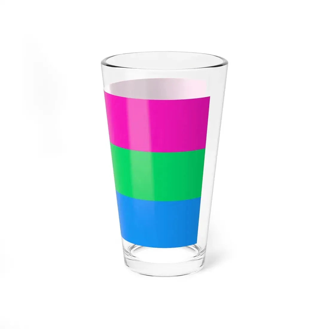 Polysexuality Pride Flag - Pint Glass 16oz - Go Mug Yourself