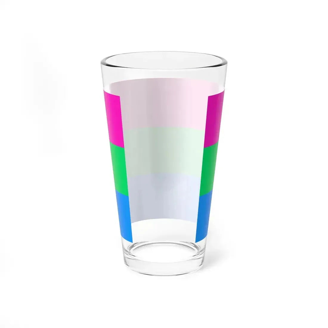 Polysexuality Pride Flag - Pint Glass 16oz - Go Mug Yourself