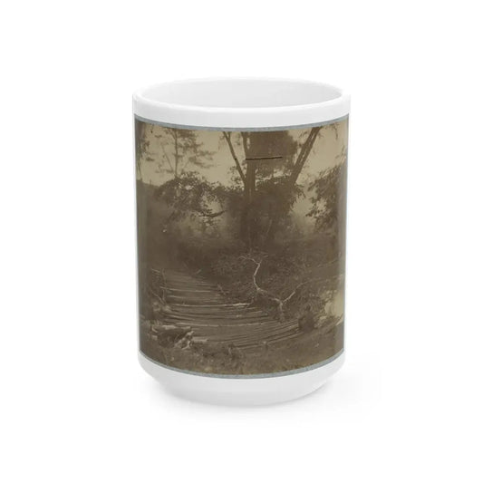 Pontoon Bridge (U.S. Civil War) White Coffee Mug 15oz - Go Mug Yourself