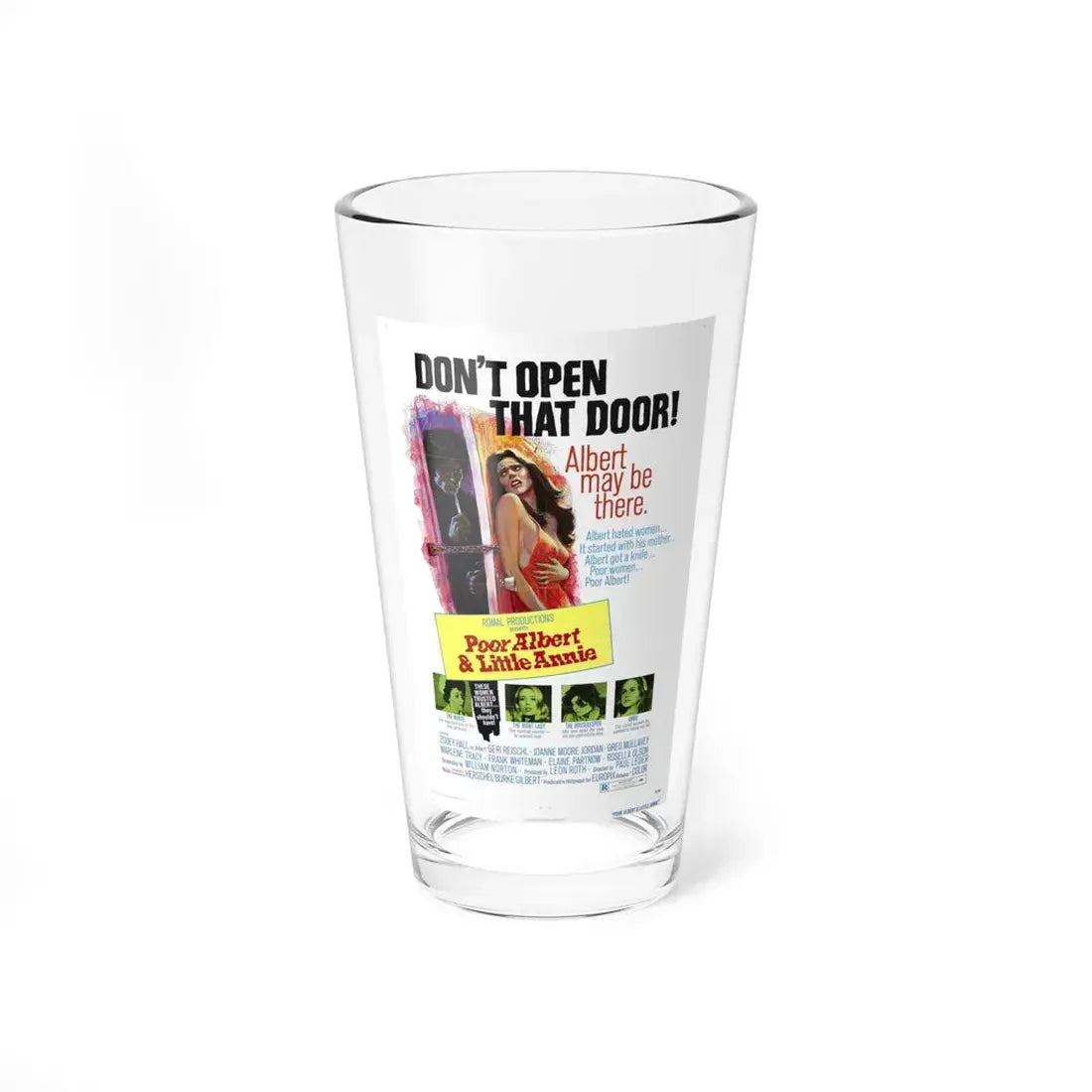 POOR ALBERT AND LITTLE ANNIE (I DISMEMBER MAMA) 1972 Movie Poster - Pint Glass 16oz 16oz - Go Mug Yourself
