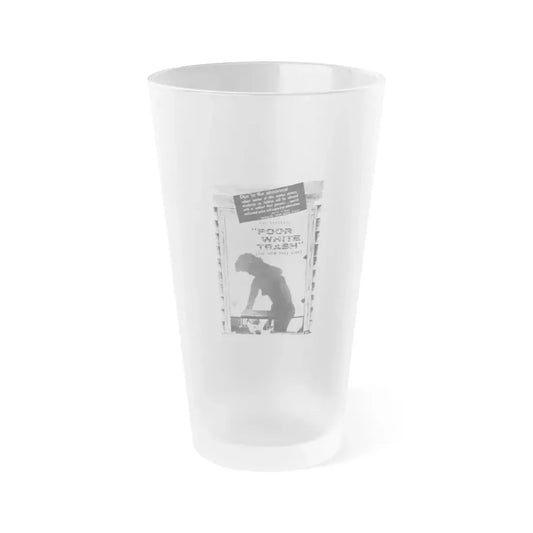 POOR WHITE TRASH 1961 Movie Poster - Frosted Pint Glass 16oz 16oz Frosted - Go Mug Yourself