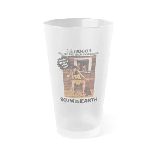 POOR WHITE TRASH II (SCUM OF THE EARTH) 1974 Movie Poster - Frosted Pint Glass 16oz 16oz Frosted - Go Mug Yourself