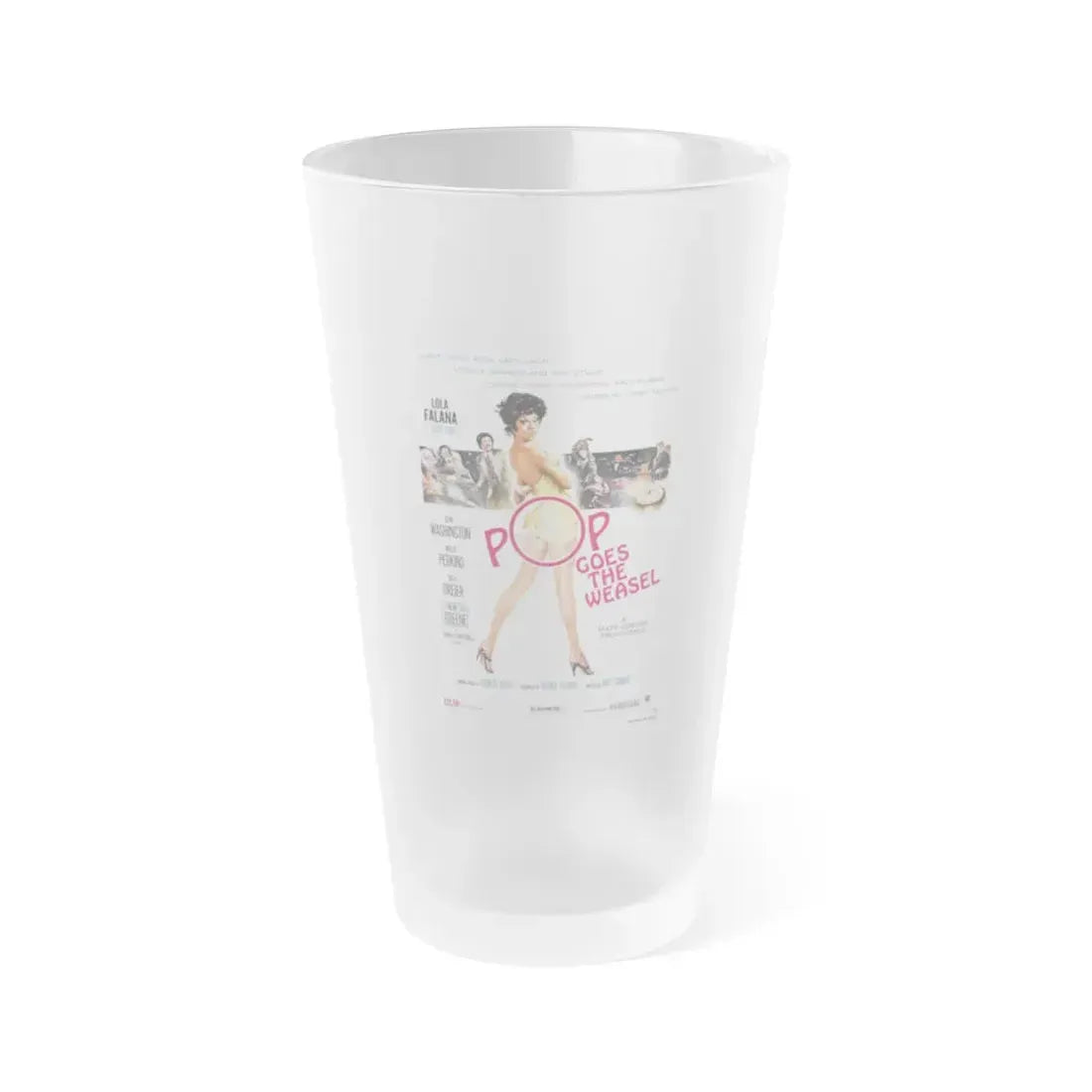 POP GOES THE WEASEL 1975 Movie Poster - Frosted Pint Glass 16oz 16oz Frosted - Go Mug Yourself
