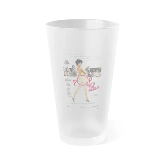 POP GOES THE WEASEL 1975 Movie Poster - Frosted Pint Glass 16oz 16oz Frosted - Go Mug Yourself