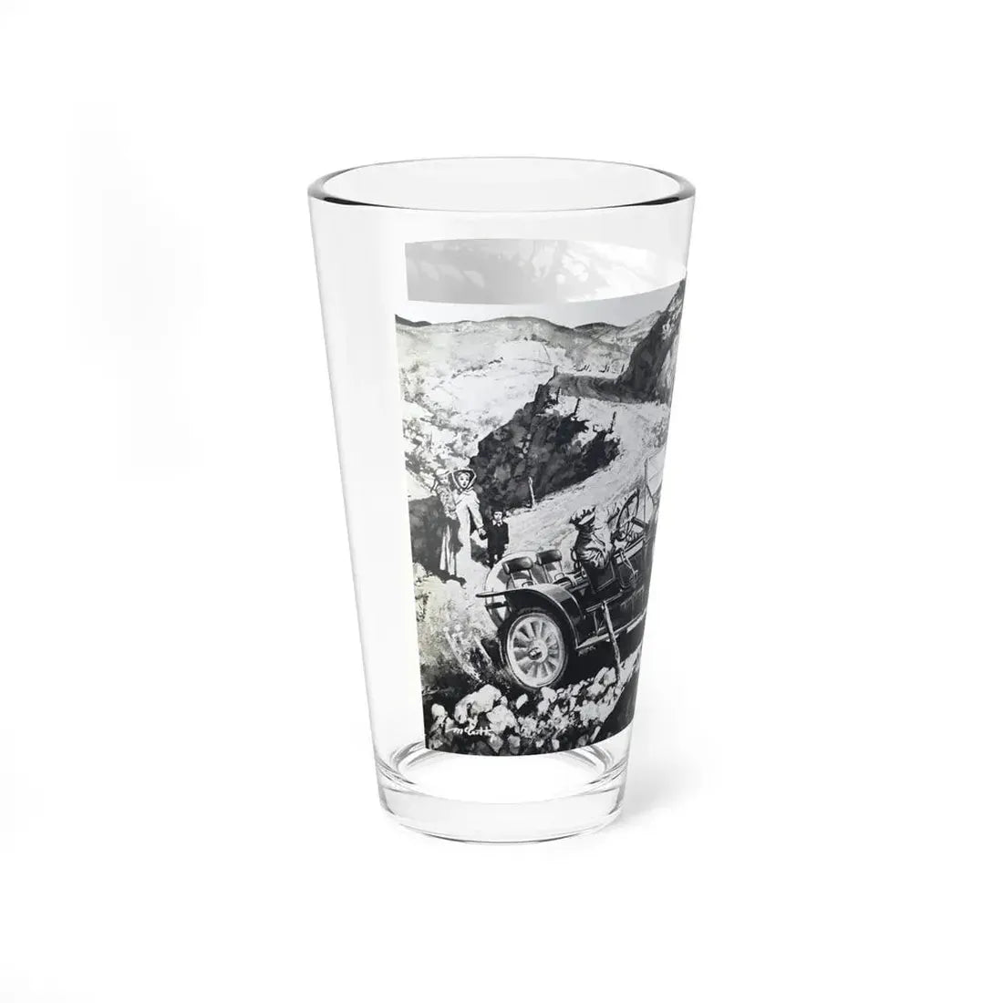 Pope Hartford with a Six Cylindersixty Horsepower Engine, Colliers, June 27, 1953 (Magazine Illustration) Pint Glass 16oz - Go Mug Yourself